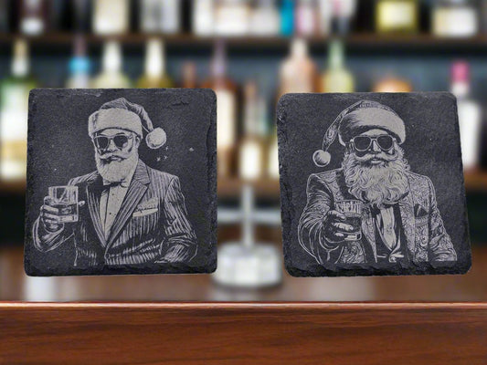 Slate Coaster - My kind of Santa (Cheers)