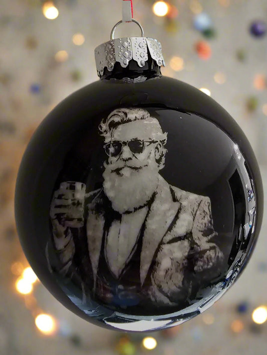 Christmas Ornament - My kind of Santa (Cool Sipping Santa-1)