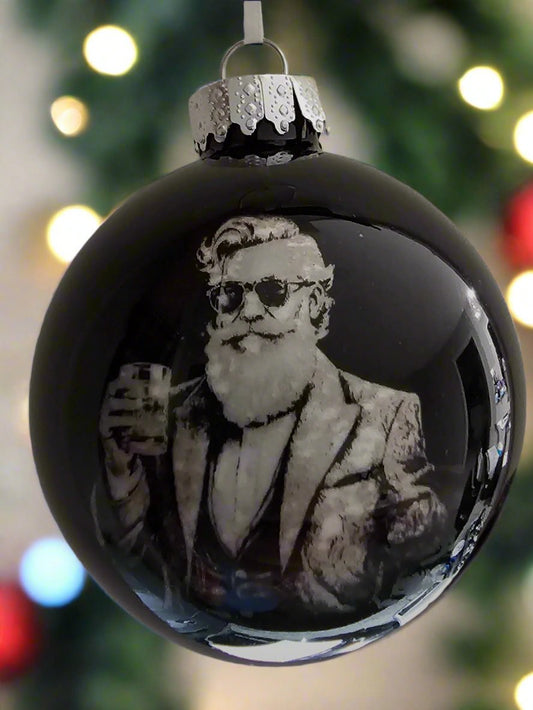 Christmas Ornament - My kind of Santa (Cool Sipping Santa - 1)